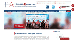 Desktop Screenshot of herrajesandina.com